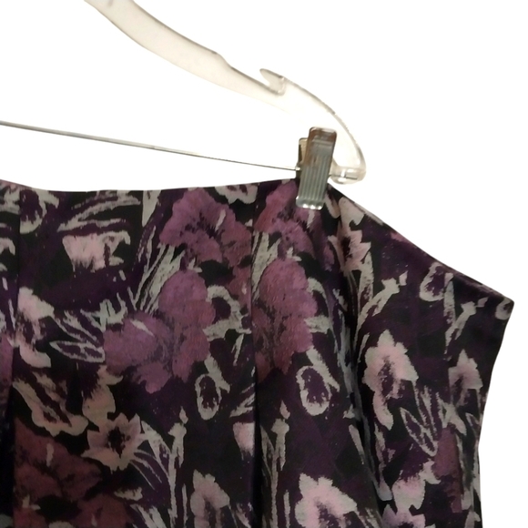 🔵BOGO FREE🔵 Lane Bryant Purple Floral Tapestry Style Skirt Sz 28 - Picture 2 of 5